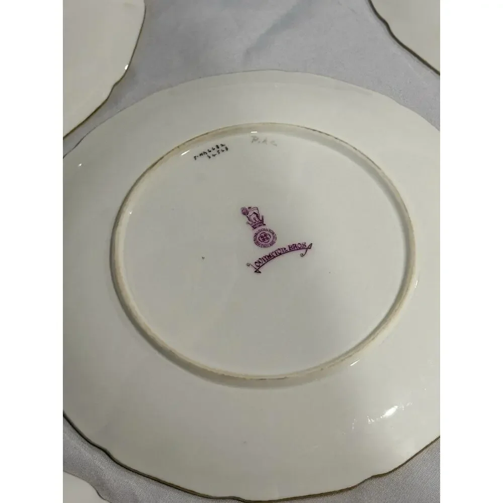 Royal Doulton Pountney Bros Bristol Hand Painted Fish Plates Set 8 Artist Signed